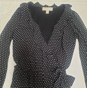 Michael Kors Black and White Polka Dot Jumpsuit 🌺